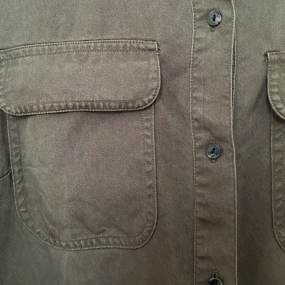 Utilitary kaki lyocell shirt - Picture 3 of 6